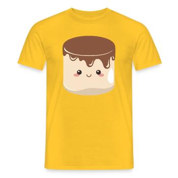 Guimauve au chocolat kawaii - T-shirt homme - jaune - Devant - AI Model Male 178 dark (178cm)