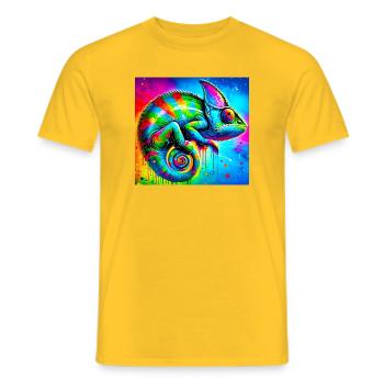 chameleon - Men's T-Shirt - yellow - Front - AI Model Male 178 dark (178cm)