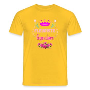 Legendärer Florist - Männer T-Shirt - Gelb - Vorne - AI Model Male 178 dark (178cm)
