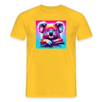 Koala - T-shirt homme - jaune - Devant - AI Model Male 178 dark (178cm)