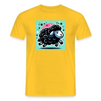 Schwarzes Schaf - Männer T-Shirt - Gelb - Vorne - AI Model Male 178 dark (178cm)