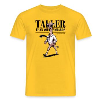 Taller Than Your Standards Giraffe - Men's T-Shirt - yellow - Front - AI Model Male 178 dark (178cm)