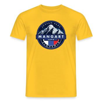 Mangart , Julische Alpen, Slowenien - Männer T-Shirt - Gelb - Vorne - AI Model Male 178 dark (178cm)