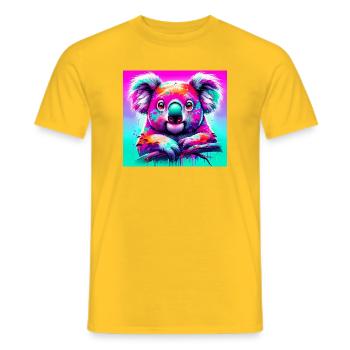 Koala - T-shirt homme - jaune - Devant - AI Model Male 178 dark (178cm)