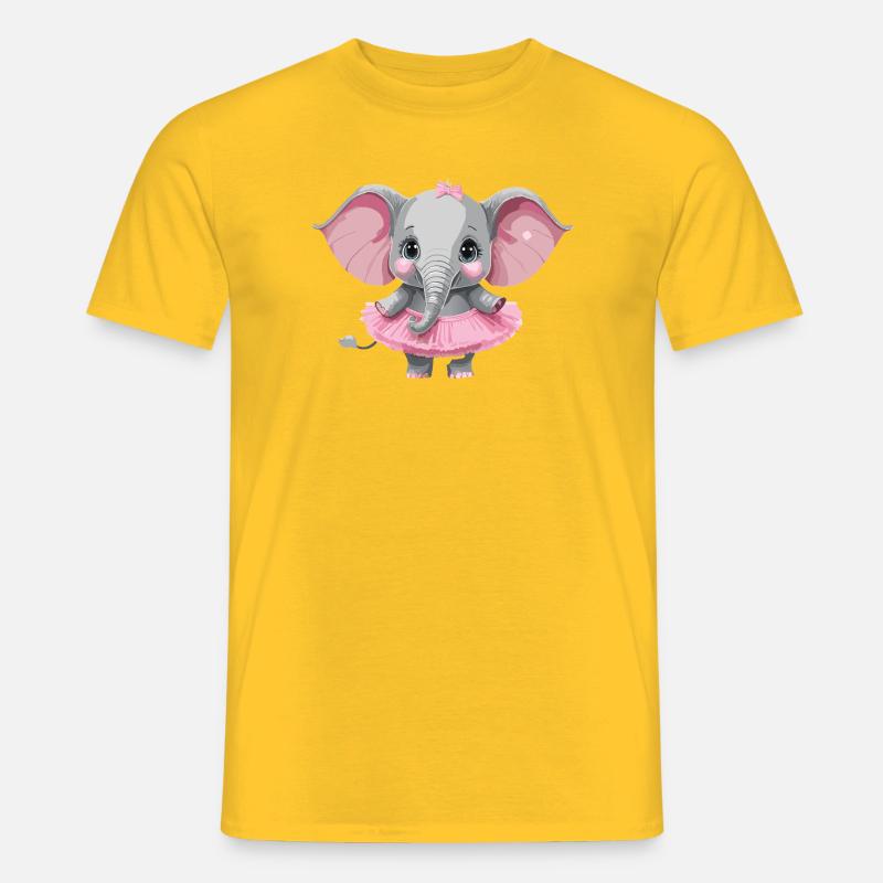 Elefant_im_Tuettue3 - Männer T-Shirt - Gelb