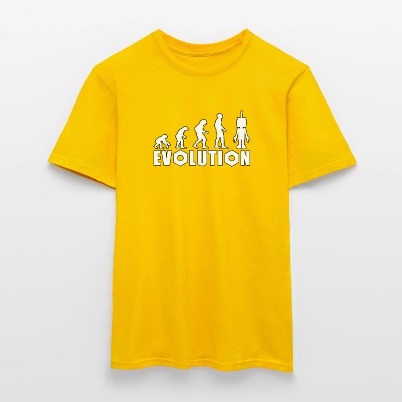 Évolution avec la conception d’une figurine de robot T-shirt homme