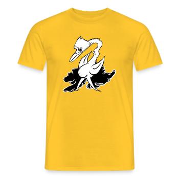 Fantasy Lying Animal with Flight Attributes - Men's T-Shirt - yellow - Front - AI Model Male 178 dark (178cm)
