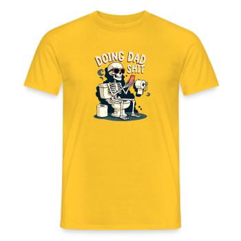 Doing Dad Shit Funny Father's Day Doing Dad Shit - Men's T-Shirt - yellow - Front - AI Model Male 178 dark (178cm)