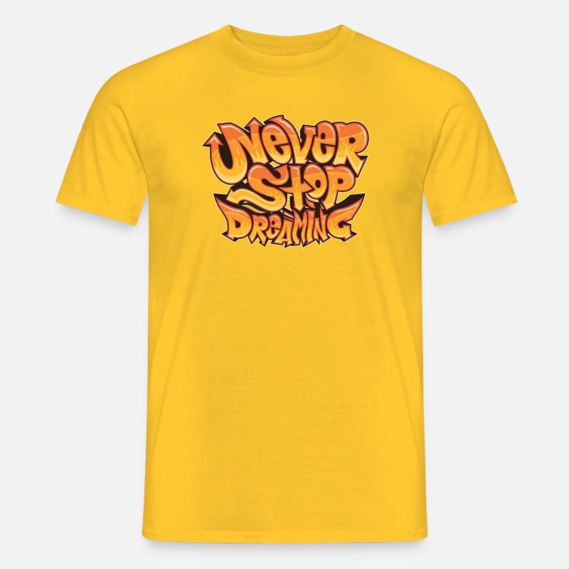 Never Stop Dreaming - Männer T-Shirt - Gelb
