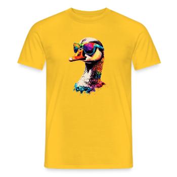 Gans Süße Gänseküken Gans Küken Ente Kleine Gänse - Männer T-Shirt - Gelb - Vorne - AI Model Male 178 dark (178cm)