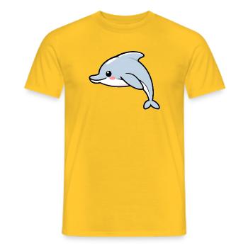Delfin - Männer T-Shirt - Gelb - Vorne - AI Model Male 178 dark (178cm)
