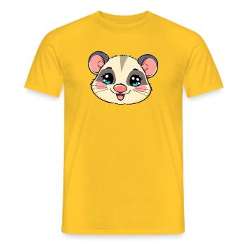 Opossum - Männer T-Shirt - Gelb - Vorne - AI Model Male 178 dark (178cm)