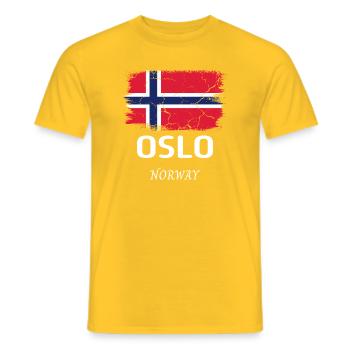 Oslo - Men's T-Shirt - yellow - Front - AI Model Male 178 dark (178cm)