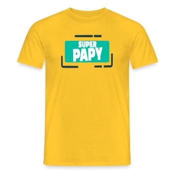 Super Opa bunte Illustration - Männer T-Shirt - Gelb - Vorne - AI Model Male 178 dark (178cm)