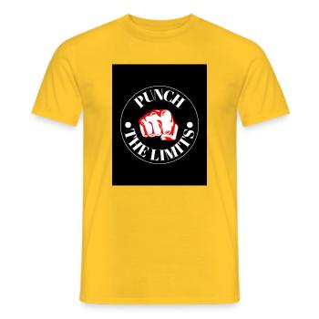 Punch the Limits Emblem - Männer T-Shirt - Gelb - Vorne - AI Model Male 178 dark (178cm)