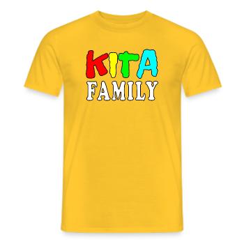 KITA Family - Men's T-Shirt - yellow - Front - AI Model Male 178 dark (178cm)