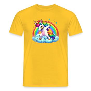 Licornes Dabbing Dab Licorne Licorne Femmes - T-shirt homme - jaune - Devant - AI Model Male 178 dark (178cm)