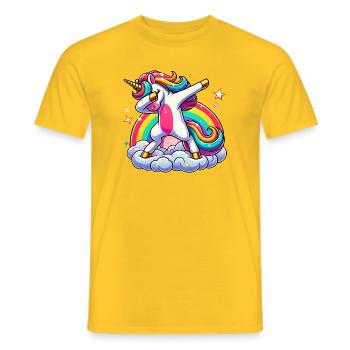 Licornes Dabbing Dab Licorne Licorne Femmes - T-shirt homme - jaune - Devant - AI Model Male 178 dark (178cm)