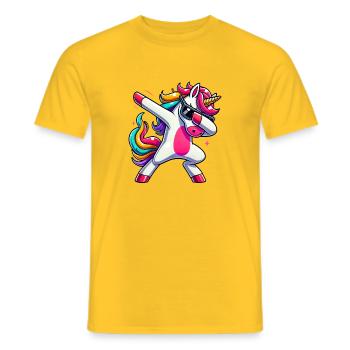 Licornes Dabbing Dab Licorne Licorne Femmes - T-shirt homme - jaune - Devant - AI Model Male 178 dark (178cm)
