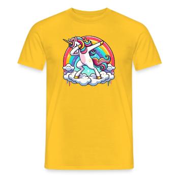 Licornes Dabbing Dab Licorne Licorne Femmes - T-shirt homme - jaune - Devant - AI Model Male 178 dark (178cm)