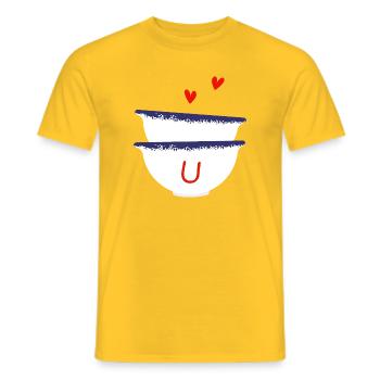 Lettre u bols breton - T-shirt homme - jaune - Devant - AI Model Male 178 dark (178cm)