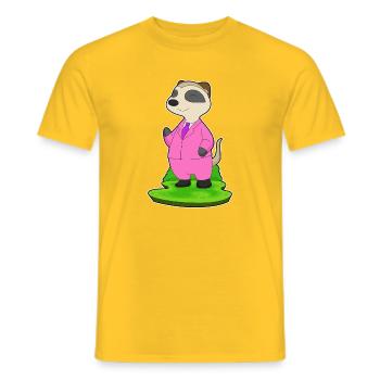 Erdmännchen Bräutigam Anzug Hochzeit - Männer T-Shirt - Gelb - Vorne - AI Model Male 178 dark (178cm)