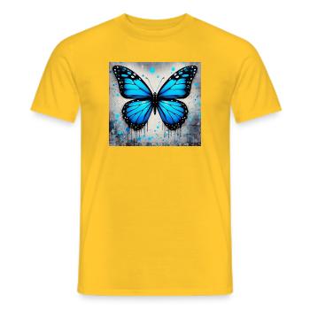 Schmetterling - Männer T-Shirt - Gelb - Vorne - AI Model Male 178 dark (178cm)