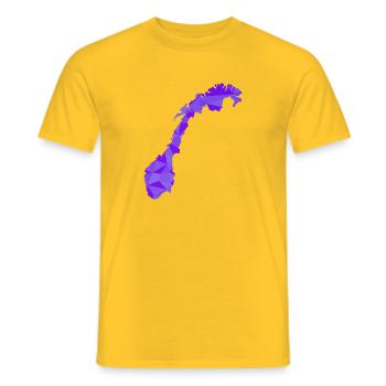 Norway - Norge - Norway - Flag - Scandinavia - Men's T-Shirt - yellow - Front - AI Model Male 178 dark (178cm)