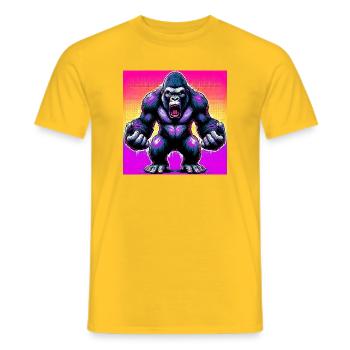 gorilla - Men's T-Shirt - yellow - Front - AI Model Male 178 dark (178cm)
