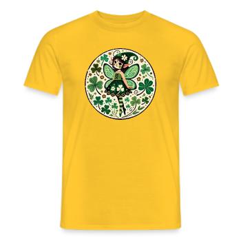 Fée elfe de la forêt enchantée - T-shirt homme - jaune - Devant - AI Model Male 178 dark (178cm)