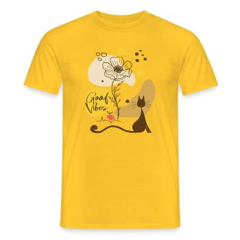 Autumn Vibes - Men's T-Shirt - yellow - Front - AI Model Male 178 dark (178cm)