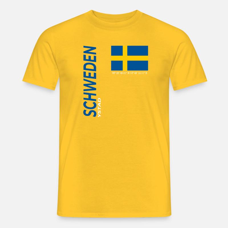 Ystad - Männer T-Shirt - Gelb