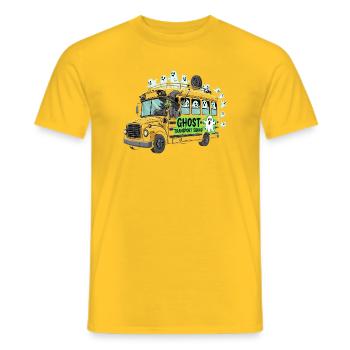 Ghost Transport Squad Van Design - Men's T-Shirt - yellow - Front - AI Model Male 178 dark (178cm)