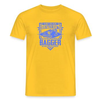 Baggerfahrer Sprüche Baugeräteführer Hochbau - Männer T-Shirt - Gelb - Vorne - AI Model Male 178 dark (178cm)