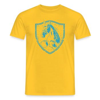 Pferd Boxer - Männer T-Shirt - Gelb - Vorne - AI Model Male 178 dark (178cm)