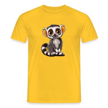 lémurien - T-shirt homme - jaune - Devant - AI Model Male 178 dark (178cm)