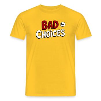 Mauvais choix - T-shirt homme - jaune - Devant - AI Model Male 178 dark (178cm)