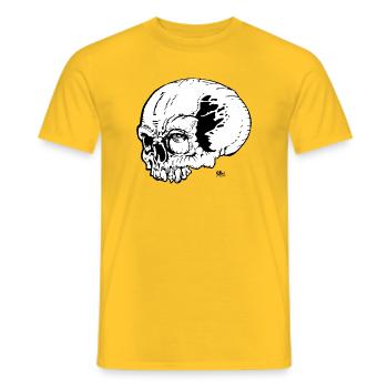 skull - Männer T-Shirt - Gelb - Vorne - AI Model Male 178 dark (178cm)