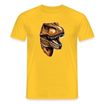 T-Rex Tyrannosaurus Rex Dino Papa Dinosaure - T-shirt homme - jaune - Devant - AI Model Male 178 dark (178cm)