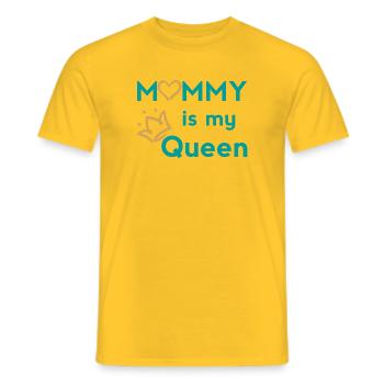 Mama Queen Design mit Krönchen und Herz - Männer T-Shirt - Gelb - Vorne - AI Model Male 178 dark (178cm)