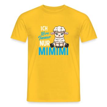 Ich Höre Immer Nur Ein Mimimi Schaf - Männer T-Shirt - Gelb - Vorne - AI Model Male 178 dark (178cm)