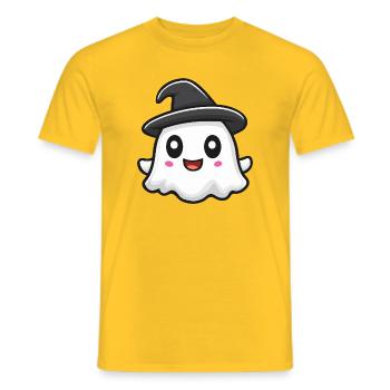 Geist Niedlich - Männer T-Shirt - Gelb - Vorne - AI Model Male 178 dark (178cm)