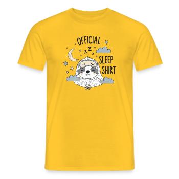 Conception de paresseux de sommeil - T-shirt homme - jaune - Devant - AI Model Male 178 dark (178cm)