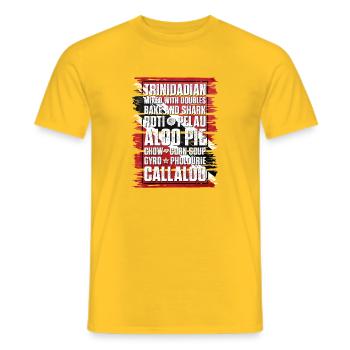 Trinité-et-Tobago - T-shirt homme - jaune - Devant - AI Model Male 178 dark (178cm)