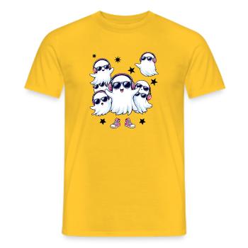 Halloween Geister Party Lustig Musik Cool - Männer T-Shirt - Gelb - Vorne - AI Model Male 178 dark (178cm)