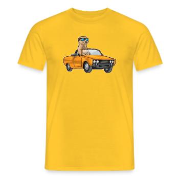 Meerkat Car - Men's T-Shirt - yellow - Front - AI Model Male 178 dark (178cm)