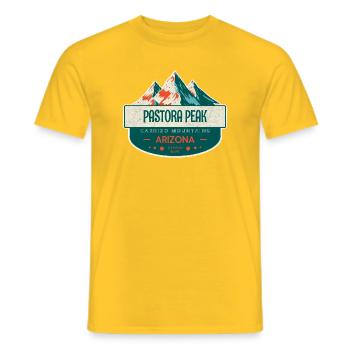 Pastora Peak, Carrizo Mountains, Arizona - Men's T-Shirt - yellow - Front - AI Model Male 178 dark (178cm)