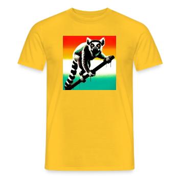 Lémurien - T-shirt homme - jaune - Devant - AI Model Male 178 dark (178cm)