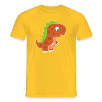 Verspielter Dinosaurier Cartoon - Männer T-Shirt - Gelb - Vorne - AI Model Male 178 dark (178cm)