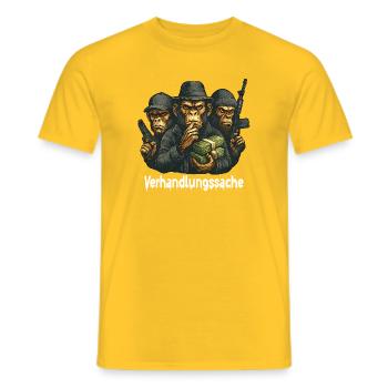 Matter of negotiation - Men's T-Shirt - yellow - Front - AI Model Male 178 dark (178cm)